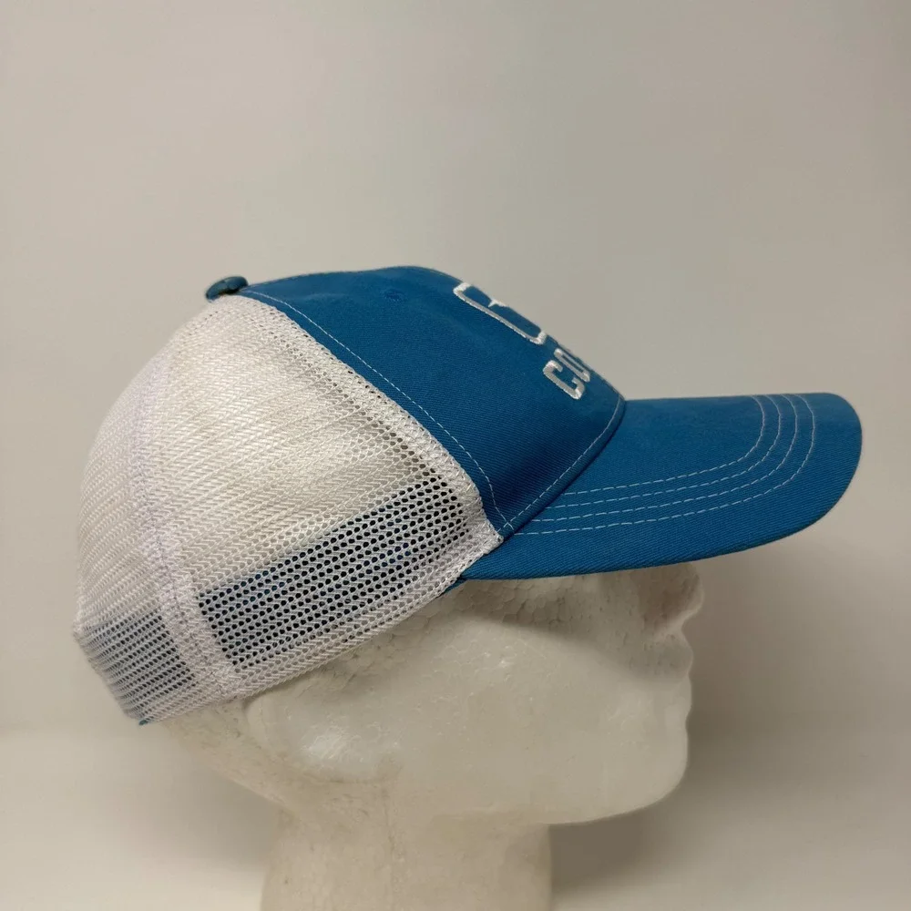 Costa Del Mar Blue White Marlin Logo Mesh Snapback Trucker Hat Fishing Cap